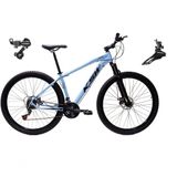Bicicleta Aro 29 Ksw Xlt Alumínio 24v Câmbios Shimano Garfo Suspensão - Azul Tam.21
