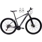Bicicleta Aro 29 Ksw Xlt 24v Freios Disco Hidráulicos Garfo Suspensão - Grafite Tam.17