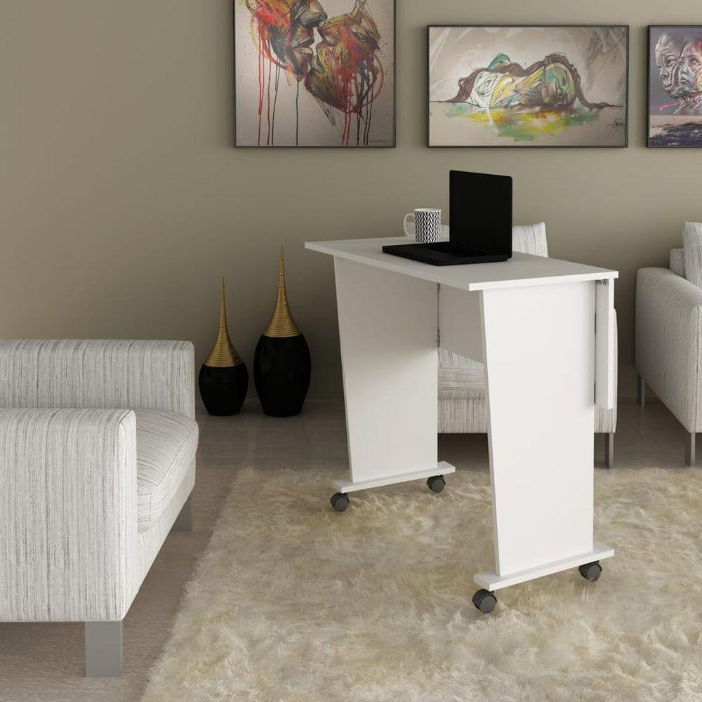 Mesa Para Escritório Com Rodizio Branco