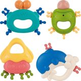 Kit Mordedor Com 4 Peças Fundo Do Mar Para Bebe Zippy Toys