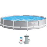 Piscina Redonda Armação De Metal 6.503l C/ Bomba Prism Intex