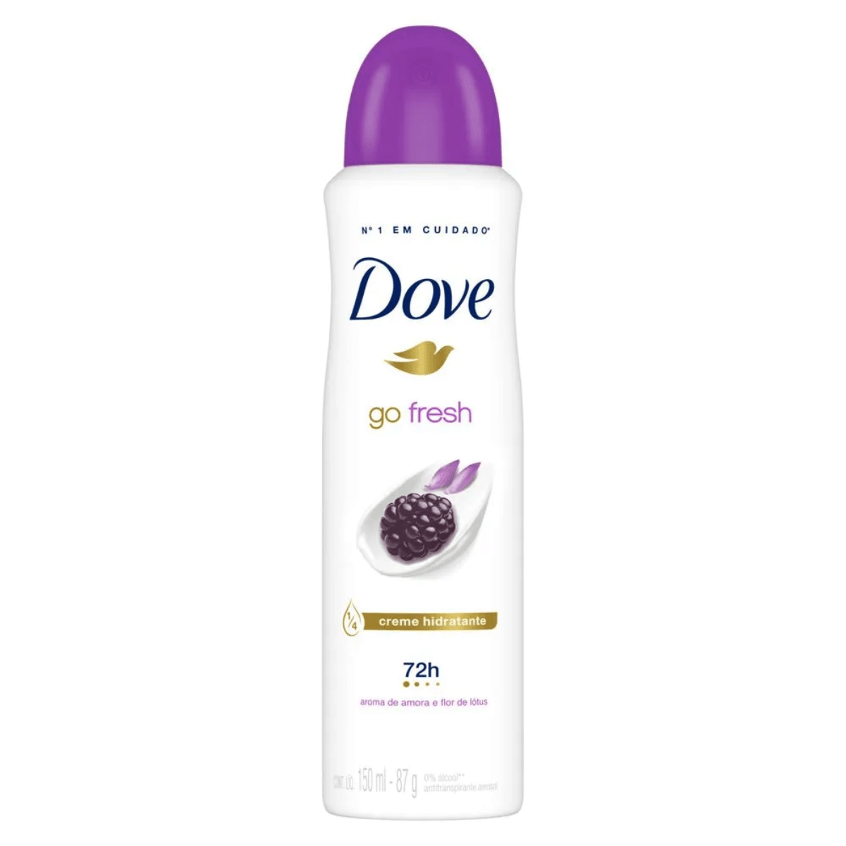 Desodorante Dove Go Fresh Amora E Flor De Lótus Aerossol Antitranspirante Com 150ml