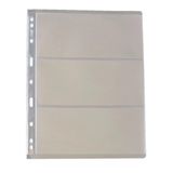 10 Folhas Plástico Cédula Acetato 3 Divisões 3bzn 32x24cm