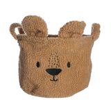 Cesto Infantil Redondo 30cm Com Alças Urso De Pelúcia - Oikos