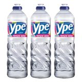 Detergente Lava Louças Ypê Clear Rende Mais 500ml Kit 3