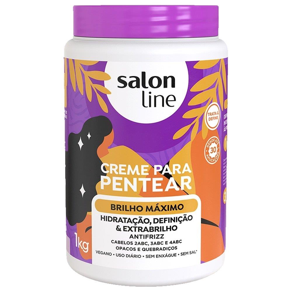 Creme Para Pentear Salon Line Redutor De Volume Brilho Máximo 1kg