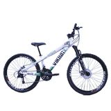 Bicicleta Viking Aro 26 Câmbios Importados 21v Aero Branco Verde