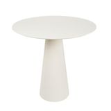 Mesa De Apoio Cone Off White - Tampo 60 Cm Altura 60 Cm Cor Creme