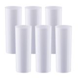 Jogo De Copos 6 Peças Long Drink Plástico Festas Eventos Top Cor:branco