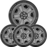 4 Calota Fiat Toro 2021 Aro 16 Grafite Com Emblema 300cp