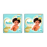 Kit 2 Fralda Descartavel Pampers Premium Care Jumbo Xxg 56 Unidades Cada