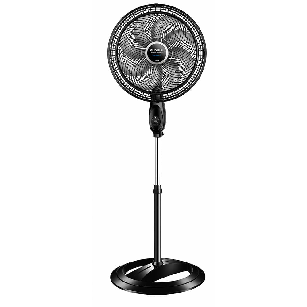 Ventilador De Coluna Turbo Mondial 40cm  Vtx-40c-8p-cr Vent 40cm-127v-preto/prata