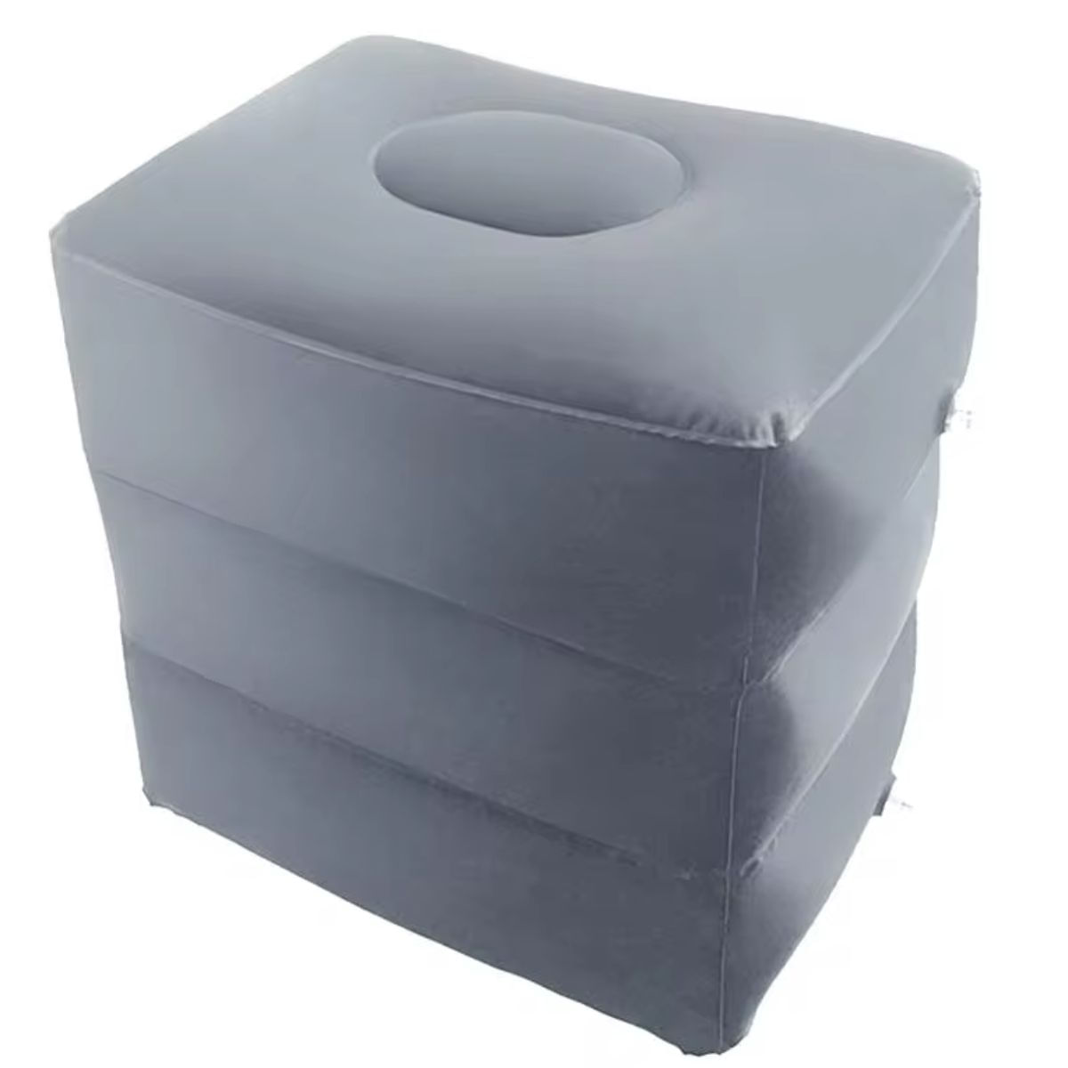 Almofada Inflável Apoio Pés Viagem Avião Escritório Pvc Ajustável 3 Camadas Portátil Conforto