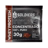 Kit: Sachê Whey Protein 30g - 3 Unidades - Soldiers Nutrition Chocolate Belga