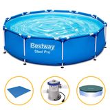 Piscina Estrutural 6.473 Litros + Filtro + Capa + Forro Bestway