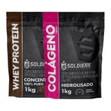 Kit: Whey Protein Concentrado 3kg + Colágeno Hidrolisado 1kg - 100% Importado - Soldiers Nutrition Chocolate Belga