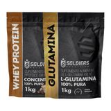 Kit: Whey Protein Concentrado 2kg + Glutamina 1kg - 100% Importado - Soldiers Nutrition Mocaccino