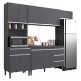 Cozinha Modulada 5 Peças 241 Cm Andreia Cinza Reajl