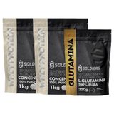 Kit: Whey Protein Concentrado 2kg + Glutamina 250g - 100% Importado - Soldiers Nutrition Beijinho