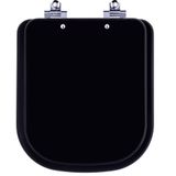 Assento Sanitário Laqueado Soft Close Debba Onix (preto Fosco) Para Vaso Roca