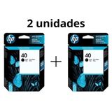 Cartucho Hp 40 - 51640a- Preto Kit 2 Pçs