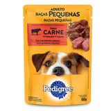 Ração Úmida Para Cachorro Pedigree Premium Adulto Raças Pequenas Sachê Carne 100g - Embalagem Com 18 Unidades