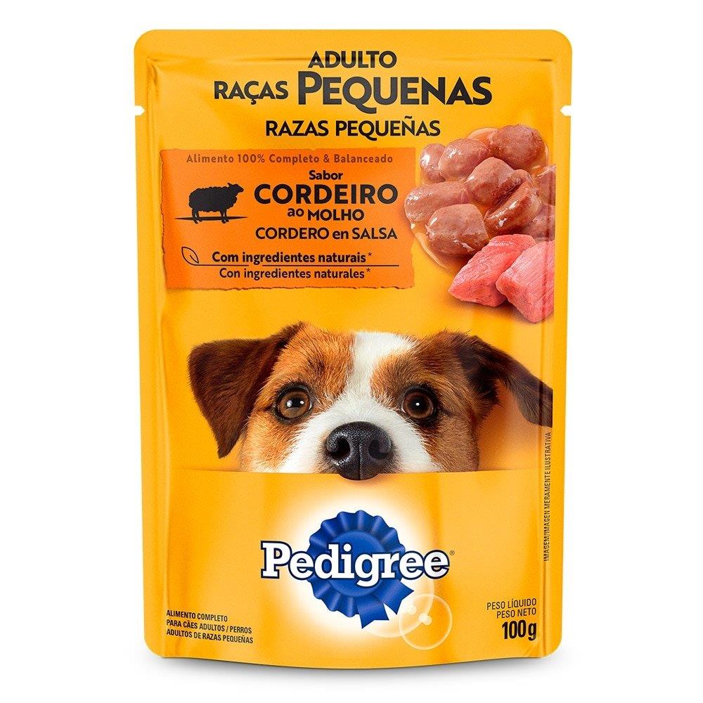 Ração Úmida Para Cachorro Pedigree Premium Adulto Sachê Cordeiro 100g - Embalagem Com 18 Unidades