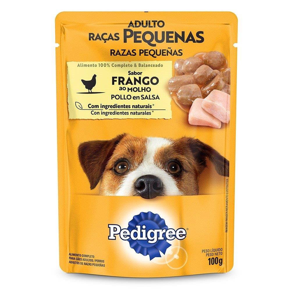 Ração Úmida Para Cachorro Pedigree Premium Adulto Sachê Frango 100g - Embalagem Com 18 Unidades