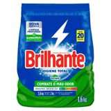 Sabão Em Pó Brilhante Higiene Total Sanitizante 1,6kg Embalagem Com 7 Unidades