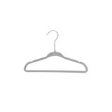 Kit De 10 Cabides Infantis De Veludo Toqzinho Cinza - Oikos