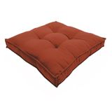Almofada Futon Cadeiras Bancos Áreas 60x60 Cm Terracota