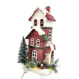 Vila Natalina Casa Com Luz Mini Cenário Enfeite Natal A