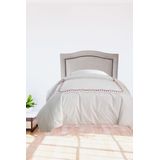 Cabeceira Para Cama Box Solteiro Línea Veludo Off White