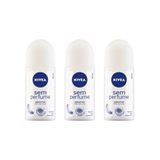 Desodorante Roll-on Nivea 50ml Fem Sensi Pure Sem Perf - 3un