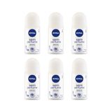 Desodorante Roll-on Nivea 50ml Fem Sensi Pure Sem Perf -6un