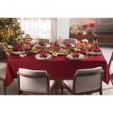 Toalha De Mesa Quadrada Karsten Celebration Verissimo Vermelha 180X180Cm