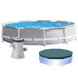 Piscina Intex 4.485 Litros Prism Estrutural + Capa + Bomba Filtrante 110v