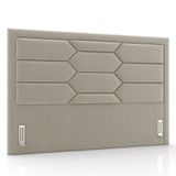 Cabeceira Cama Box Casal 140cm Texas P02 Veludo Bege - Mpozenato