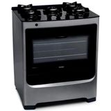 Fogão 5 Bocas CFS5VAR, Trempe de Ferro Fundido e Mesa de Vidro Consul