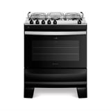 Fogão 5 Bocas Preto com Mesa Inox Atlas Agile Up Bivolt