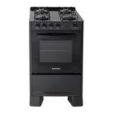 Fogão de Piso FGVCG410PT com 4 Bocas Cook Glass Suggar Preto Bivolt