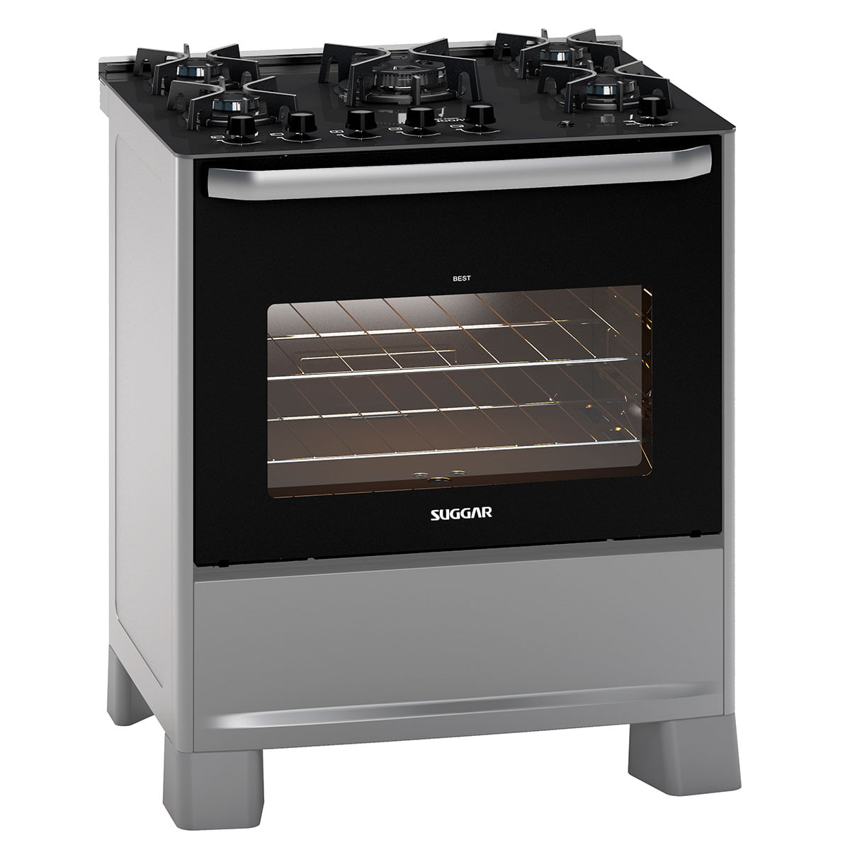 Fogão 5 Bocas Suggar Best Glass Prata Mesa em Vidro - Bivolt - Fgvbg510prix Fogão 5 Bocas Suggar Best Glass Prata Mesa em Vidro - Bivolt - Fgvbg510prix