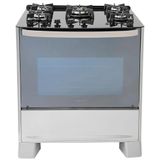 Fogão Suggar Master Grill 5 Queimadores, Mesa de Vidro Prata Inox, 127V - FGVMTG511PRIX