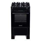 Fogão 4 Bocas Atlas Mônaco Top Glass com Acendimento Automático - Preto