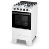 Fogão Esmaltec Ideal Pop 4 Bocas Branco Com Forno Limpa Fácil