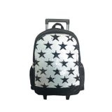 Mochila Carrinho Sweet Girl Santino Preto/Branco
