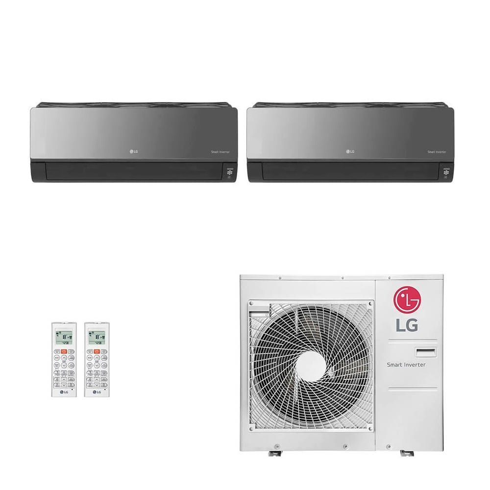 Ar-condicionado Multi Split Inverter Lg 30.000 (1x Evap Hw Artcool 12.000 + 1x Evap Hw Artcool 18.000) Quente/frio 220v