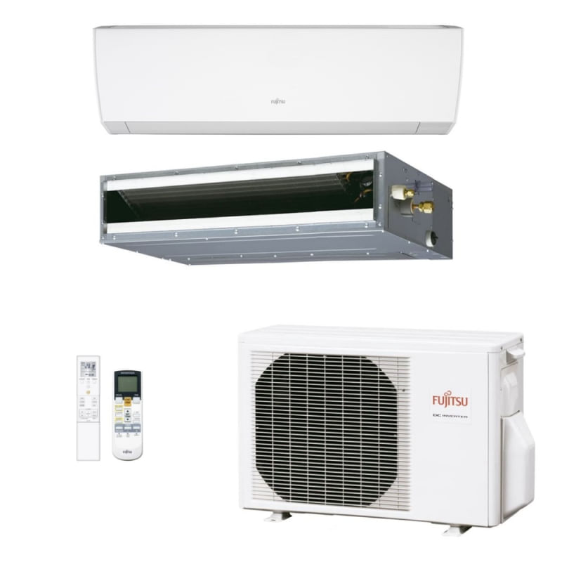 Ar Condicionado Multi Split Inverter Fujitsu 14 000 1x Evap Hw 7 000 1x Evap Duto 9 000 Quente Frio 220v