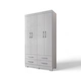 Roupeiro Viena 04 Portas E 04 Gavetas Branco