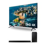 Samsung Smart TV 75 Polegadas UHD 4K 75CU7700 2023 + Soundbar HW-A555/ZD Combo
